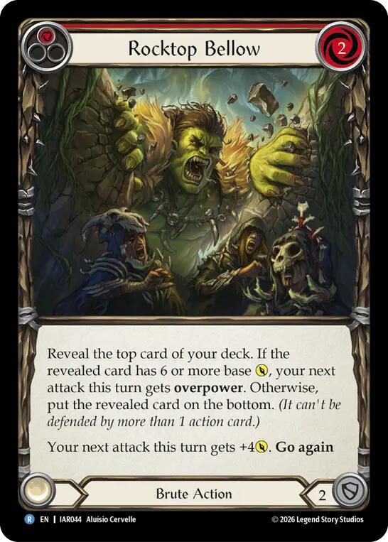 Rocktop Bellow (Red) [IAR044] (Usurp the Shadow Throne) | Card Citadel