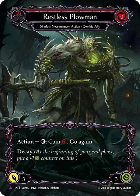 Restless Plowman (Marvel) [IAR087] (Usurp the Shadow Throne)  Cold Foil | Card Citadel