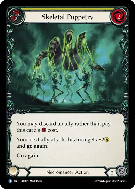 Skeletal Puppetry (Yellow) [IAR095] (Usurp the Shadow Throne)  Rainbow Foil | Card Citadel
