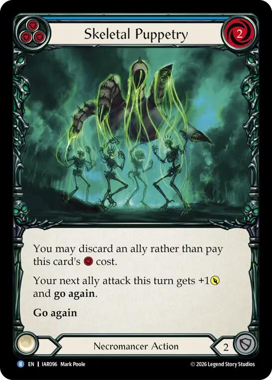Skeletal Puppetry (Blue) [IAR096] (Usurp the Shadow Throne)  Rainbow Foil | Card Citadel