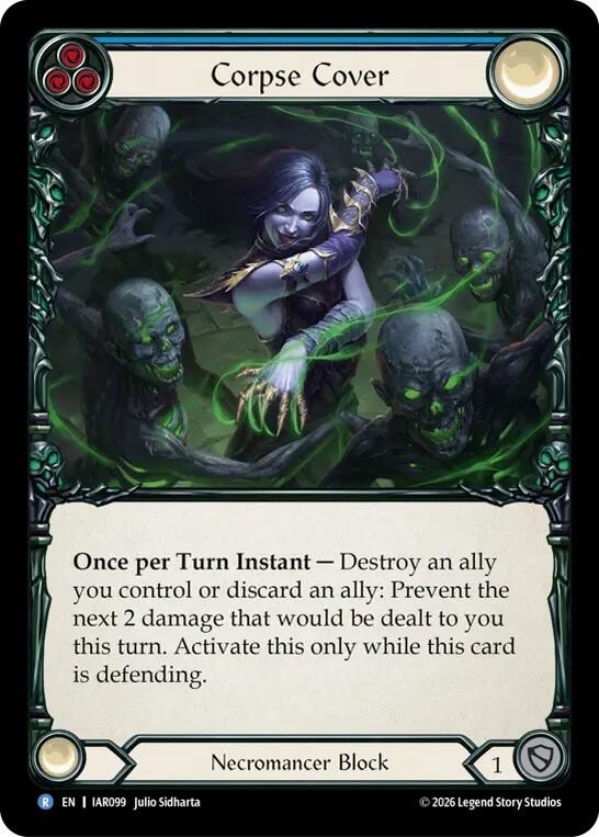 Corpse Cover (Blue) [IAR099] (Usurp the Shadow Throne) | Card Citadel