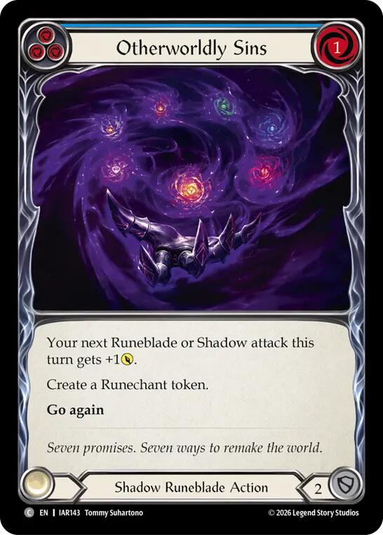 Otherworldly Sins (Blue) [IAR143] (Usurp the Shadow Throne) | Card Citadel
