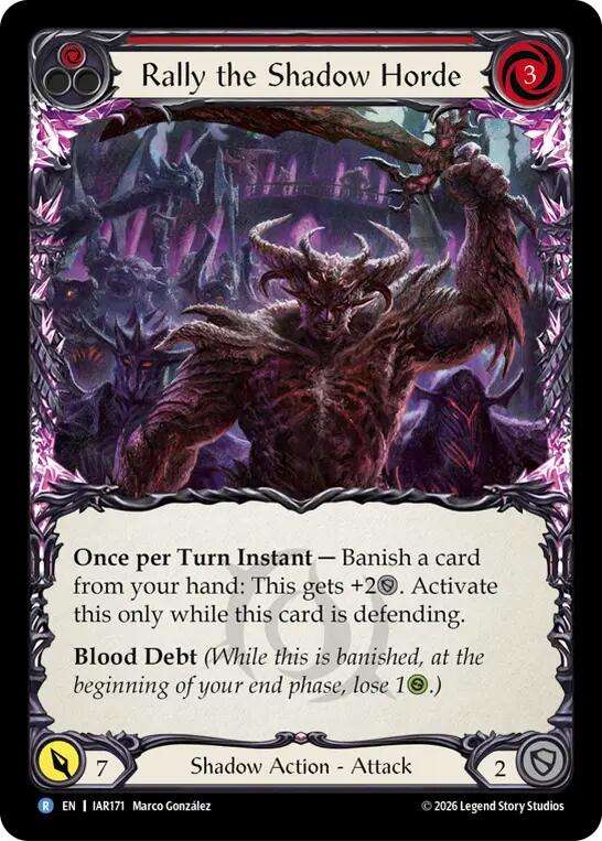 Rally the Shadow Horde (Red) [IAR171] (Usurp the Shadow Throne)  Rainbow Foil | Card Citadel