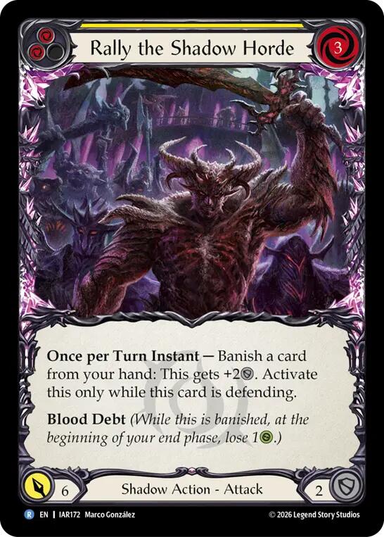 Rally the Shadow Horde (Yellow) [IAR172] (Usurp the Shadow Throne) | Card Citadel