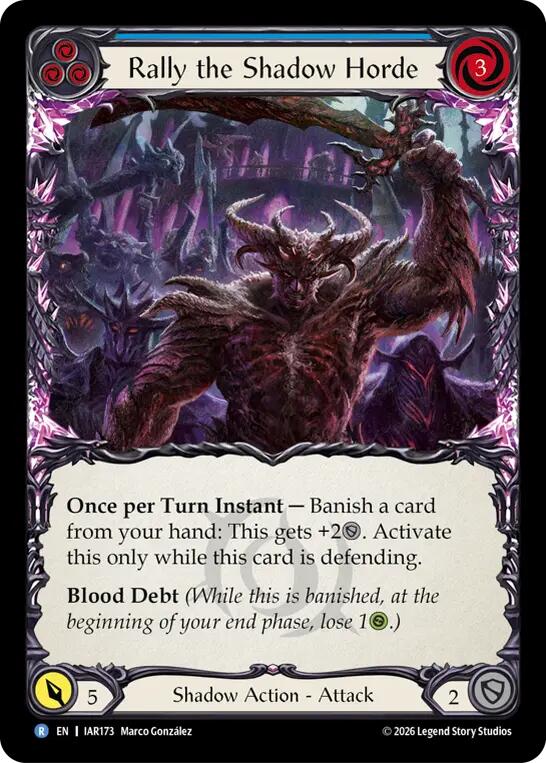 Rally the Shadow Horde (Blue) [IAR173] (Usurp the Shadow Throne) | Card Citadel