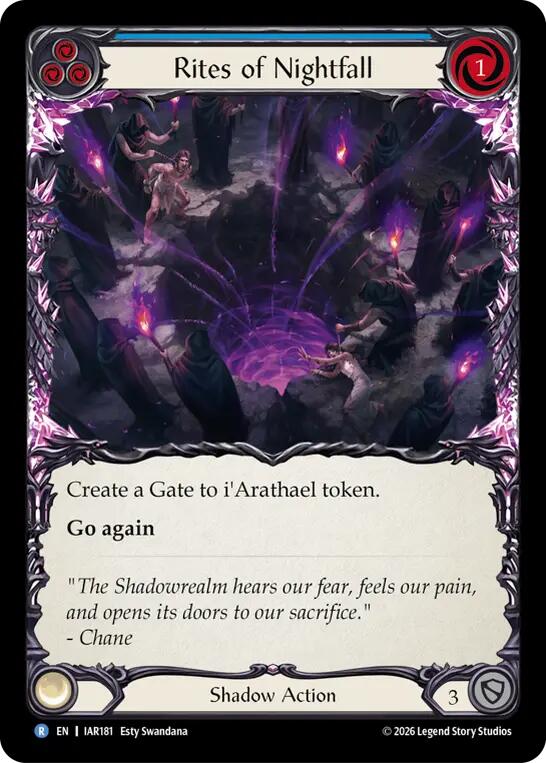 Rites of Nightfall [IAR181] (Usurp the Shadow Throne)  Rainbow Foil | Card Citadel