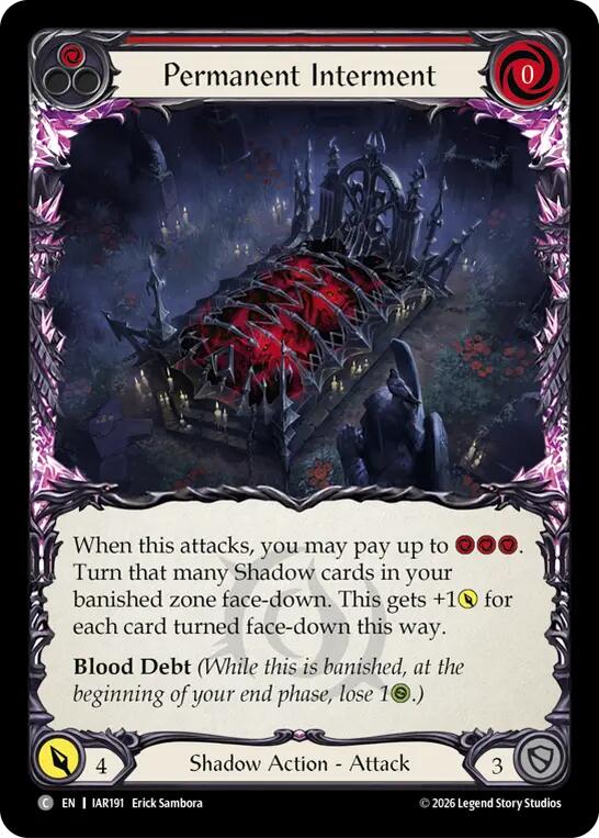 Permanent Interment (Red) [IAR191] (Usurp the Shadow Throne)  Rainbow Foil | Card Citadel