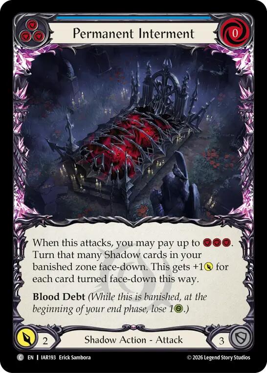 Permanent Interment (Blue) [IAR193] (Usurp the Shadow Throne)  Rainbow Foil | Card Citadel