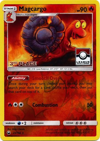 Magcargo (24/168) (League Promo 3rd Place) [Sun & Moon: Celestial Storm] | Card Citadel