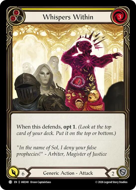 Whispers Within (Yellow) [IAR240] (Usurp the Shadow Throne) | Card Citadel
