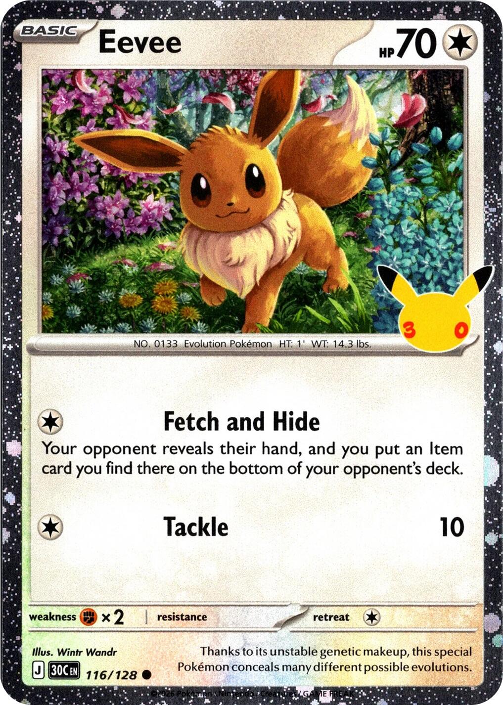 Eevee (116/128) (30th Celebration) [Mega Evolution: 30th Celebration] | Card Citadel