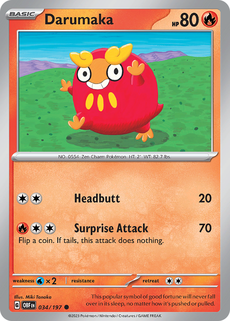 Darumaka (034/197) [Scarlet & Violet: Obsidian Flames] | Card Citadel