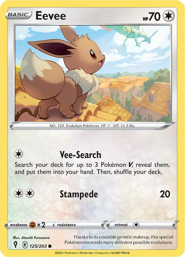 Eevee (125/203) [Sword & Shield: Evolving Skies] | Card Citadel