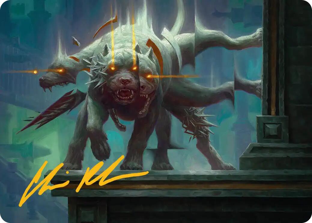 Flickering Hound Art Card (2/54) (Gold-Stamped Signature) [Reality Fracture Art Series] | Card Citadel