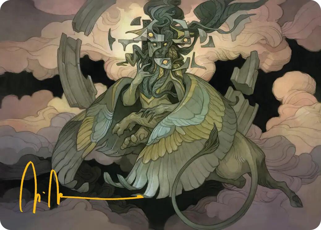 Sphinx of False Conclusions Art Card (Gold-Stamped Signature) [Reality Fracture Art Series] | Card Citadel