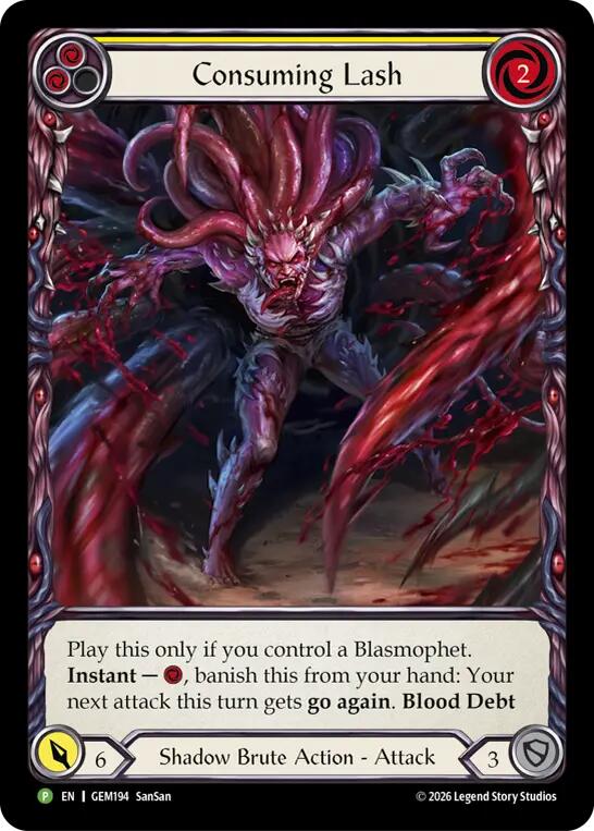 Consuming Lash [GEM194] (GEM Pack 6)  Rainbow Foil | Card Citadel