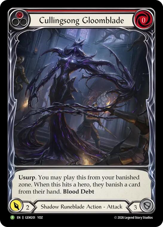 Cullingsong Gloomblade [GEM201] (GEM Pack 6)  Rainbow Foil | Card Citadel