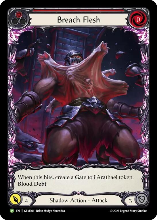 Breach Flesh [GEM204] (GEM Pack 6)  Rainbow Foil | Card Citadel