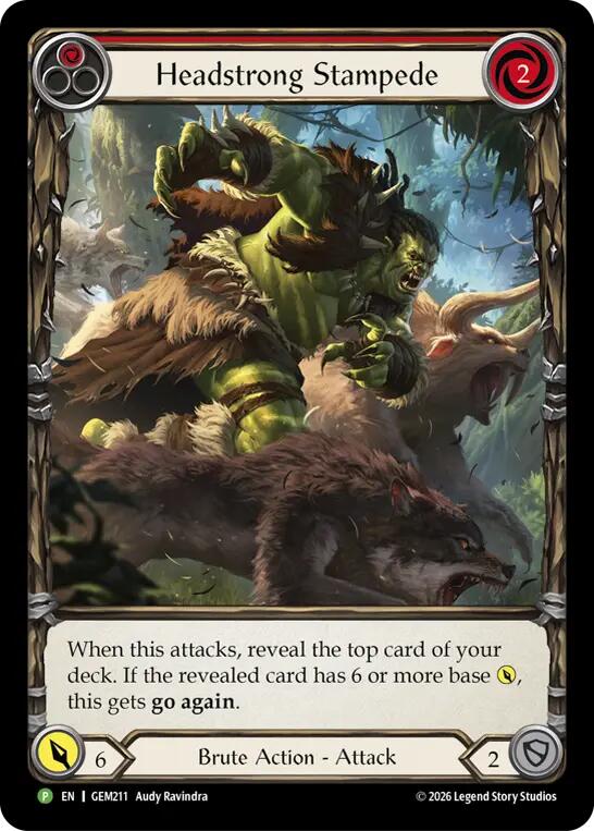Headstrong Stampede [GEM211] (GEM Pack 6)  Rainbow Foil | Card Citadel