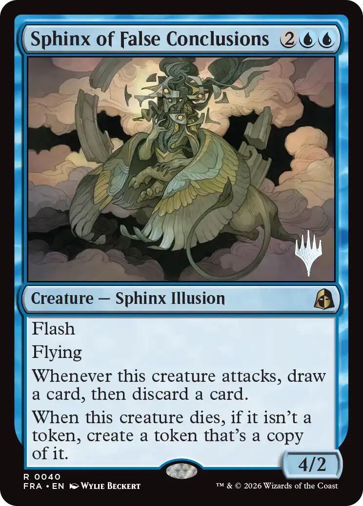 Sphinx of False Conclusions [Reality Fracture Promos] | Card Citadel