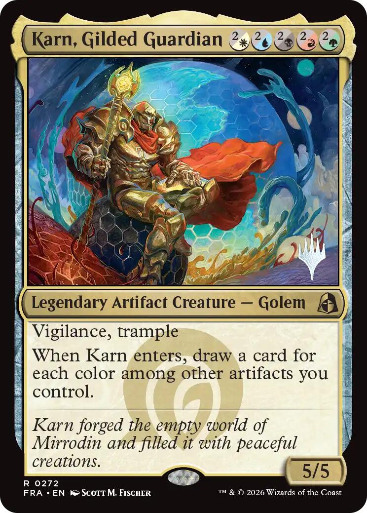 Karn, Gilded Guardian [Reality Fracture Promos] | Card Citadel