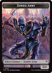 Zombie Army // Goblin Double-Sided Token [Reality Fracture Commander Tokens] | Card Citadel