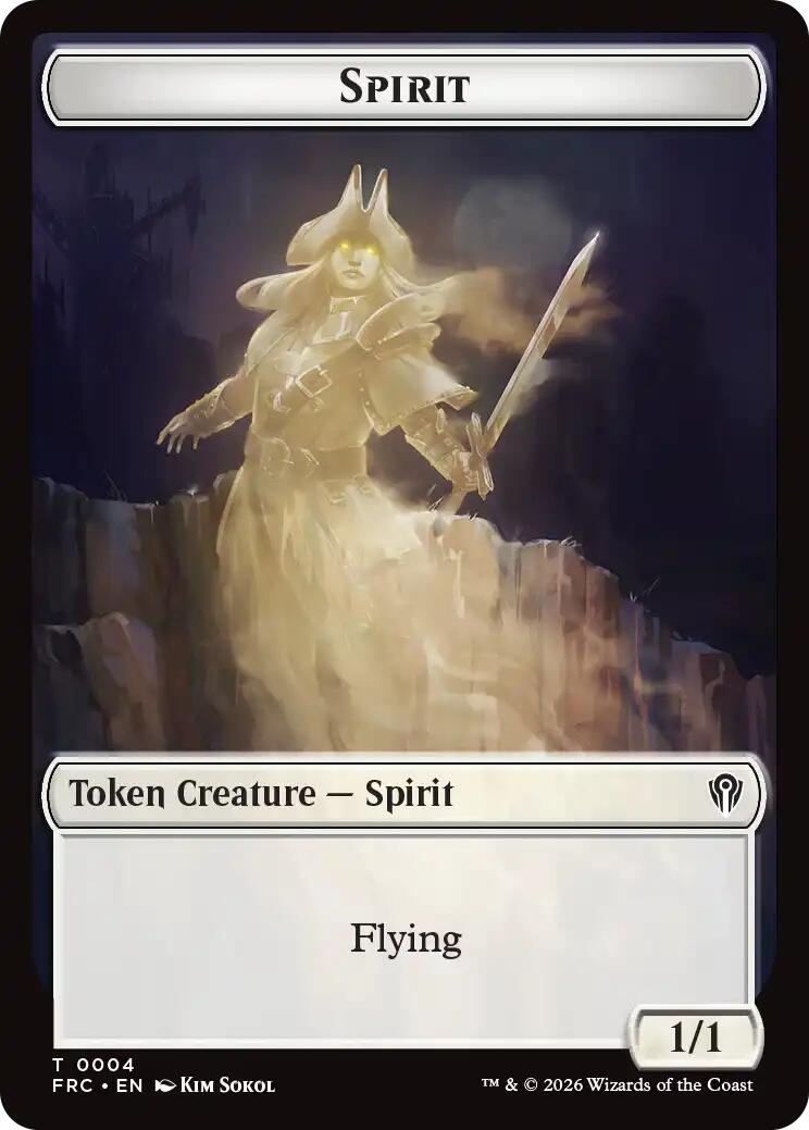 Spirit // Jace Double-Sided Token [Reality Fracture Commander Tokens] | Card Citadel