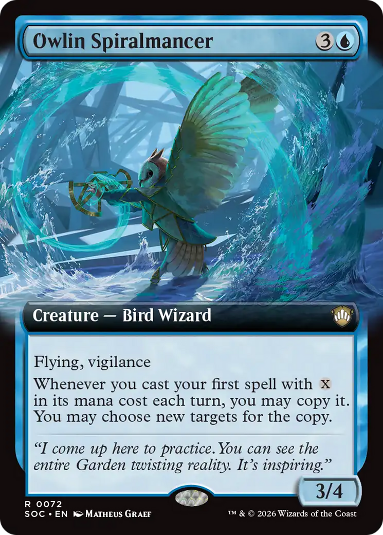 Owlin Spiralmancer (Extended Art) [Secrets of Strixhaven Commander] | Card Citadel