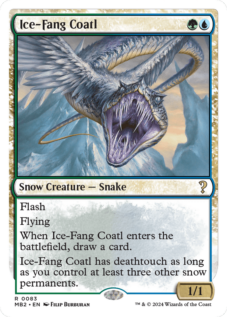 Ice-Fang Coatl (White Border) [Mystery Booster 2] | Card Citadel