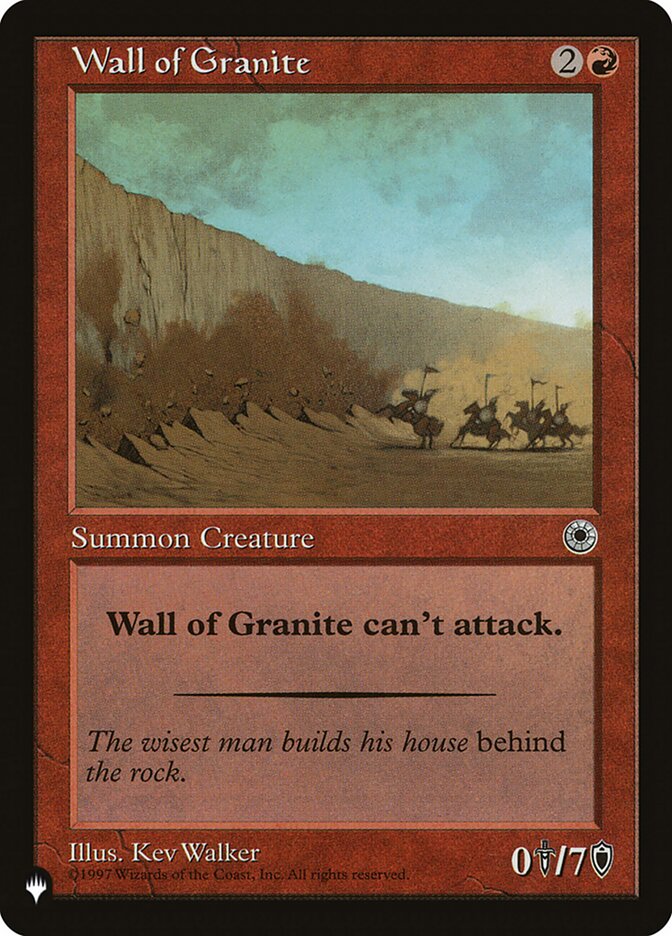 Wall of Granite [The List] | Card Citadel