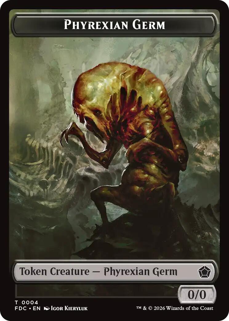 Phyrexian Germ // Phyrexian Beast Double-Sided Token [Foundations Commander Tokens] | Card Citadel