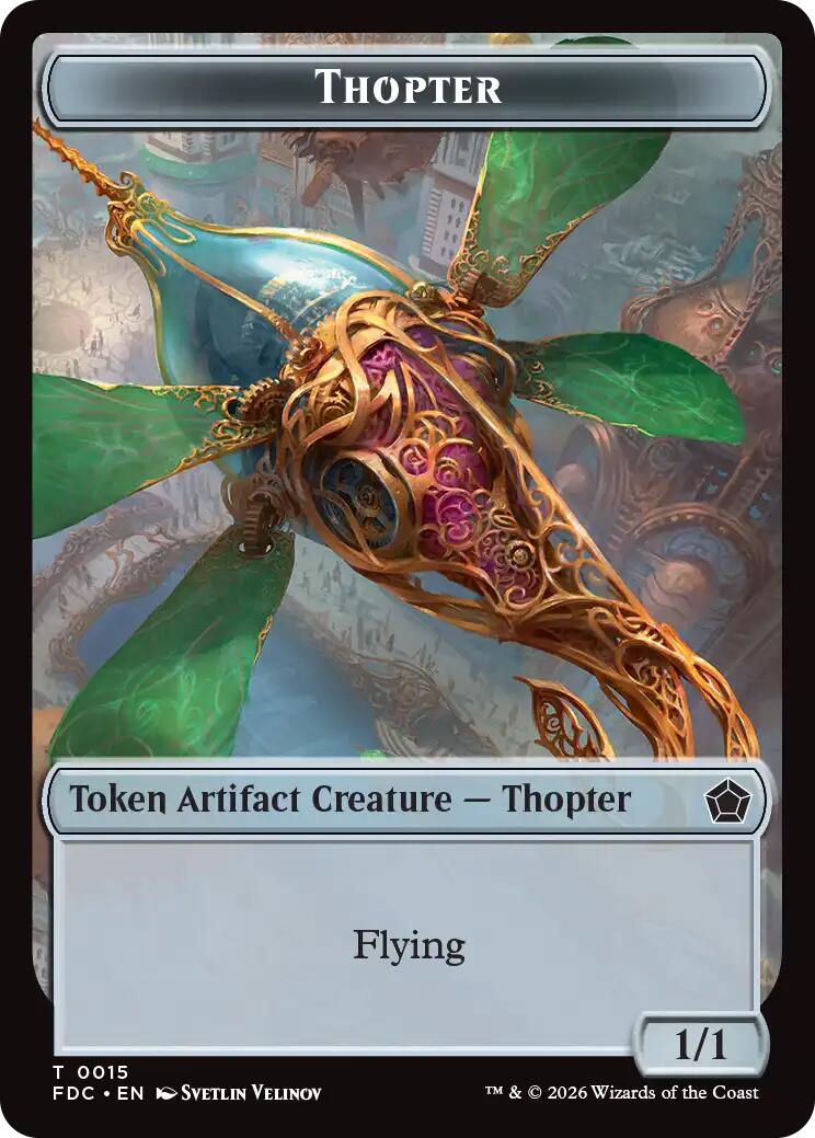 Thopter // Phyrexian Germ Double-Sided Token [Foundations Commander Tokens] | Card Citadel