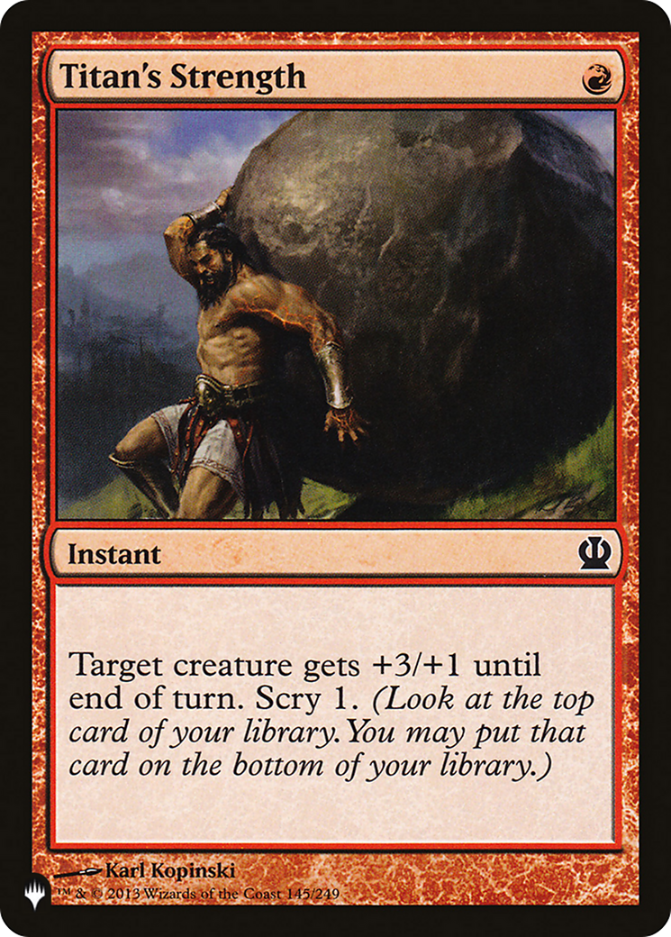 Titan's Strength [The List Reprints] | Card Citadel