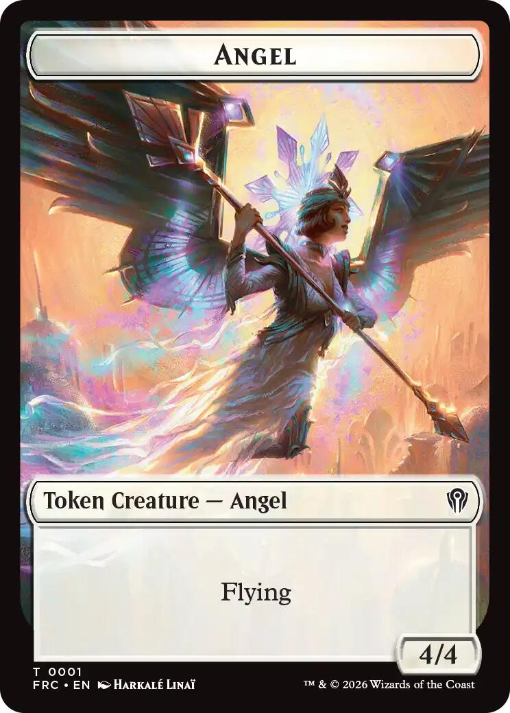Angel // Myr Double-Sided Token [Reality Fracture Commander Tokens] | Card Citadel