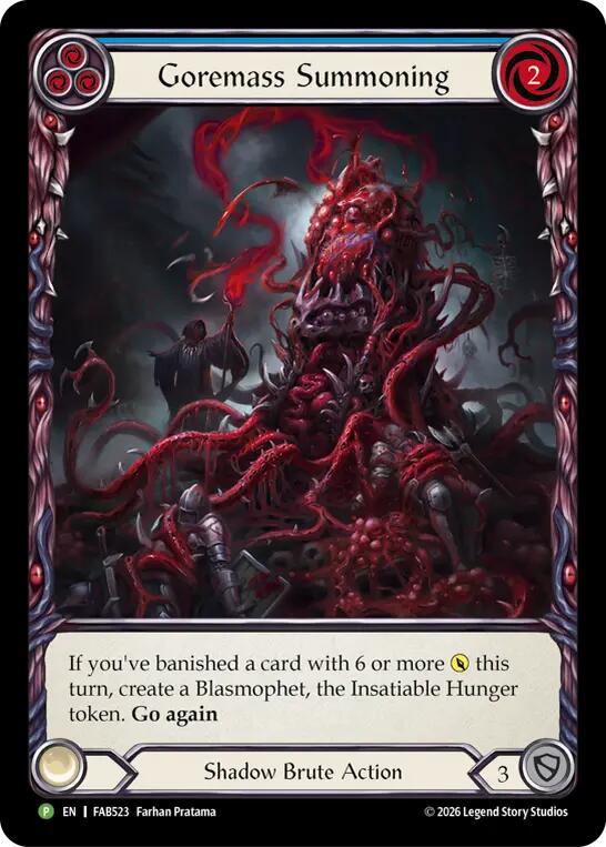 Goremass Summoning [FAB523] (Promo)  Rainbow Foil | Card Citadel