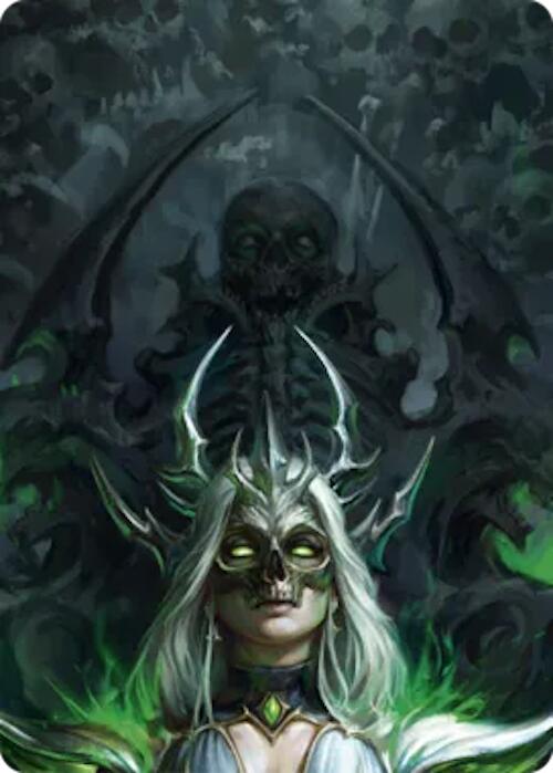 Malice, Domina of the Dead // Levia, Shadowborn Abomination Double Sided Art Card (Top Center) [] (GEM Pack 6) | Card Citadel