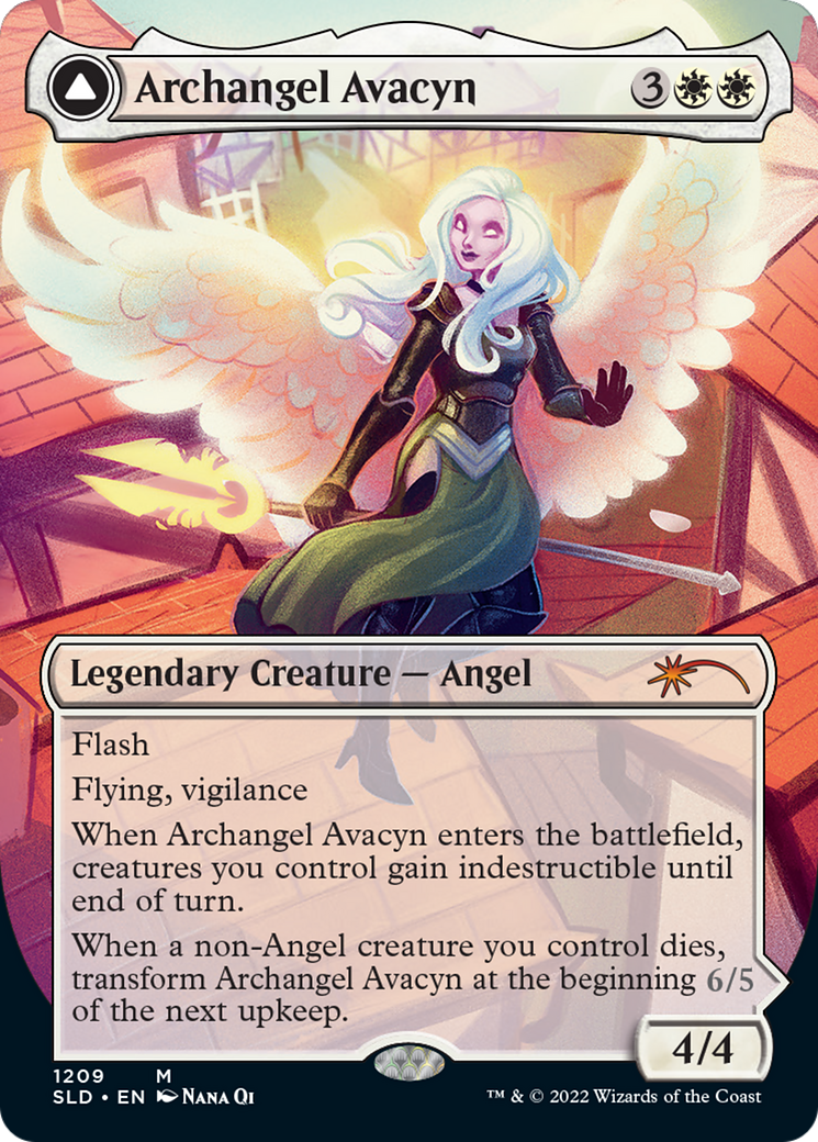 Archangel Avacyn // Avacyn, the Purifier (Display Commander) (Borderless) [Secret Lair: From Cute to Brute] | Card Citadel