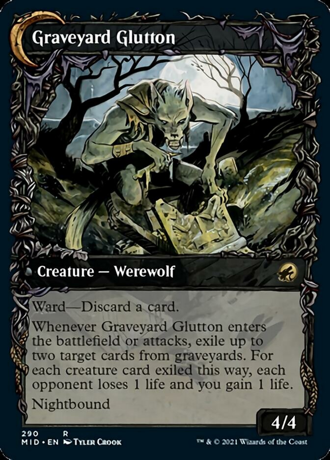 Graveyard Trespasser // Graveyard Glutton (Showcase Equinox) [Innistrad: Midnight Hunt] | Card Citadel