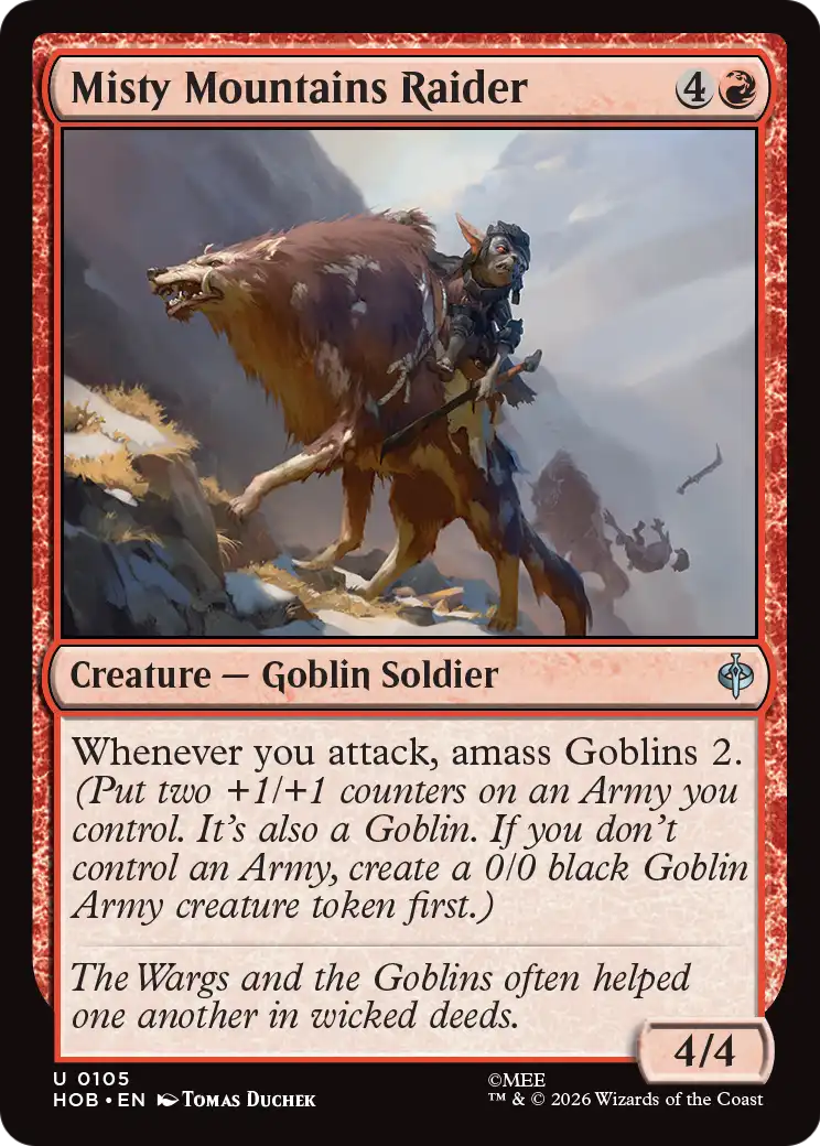 Misty Mountains Raider [The Hobbit] | Card Citadel