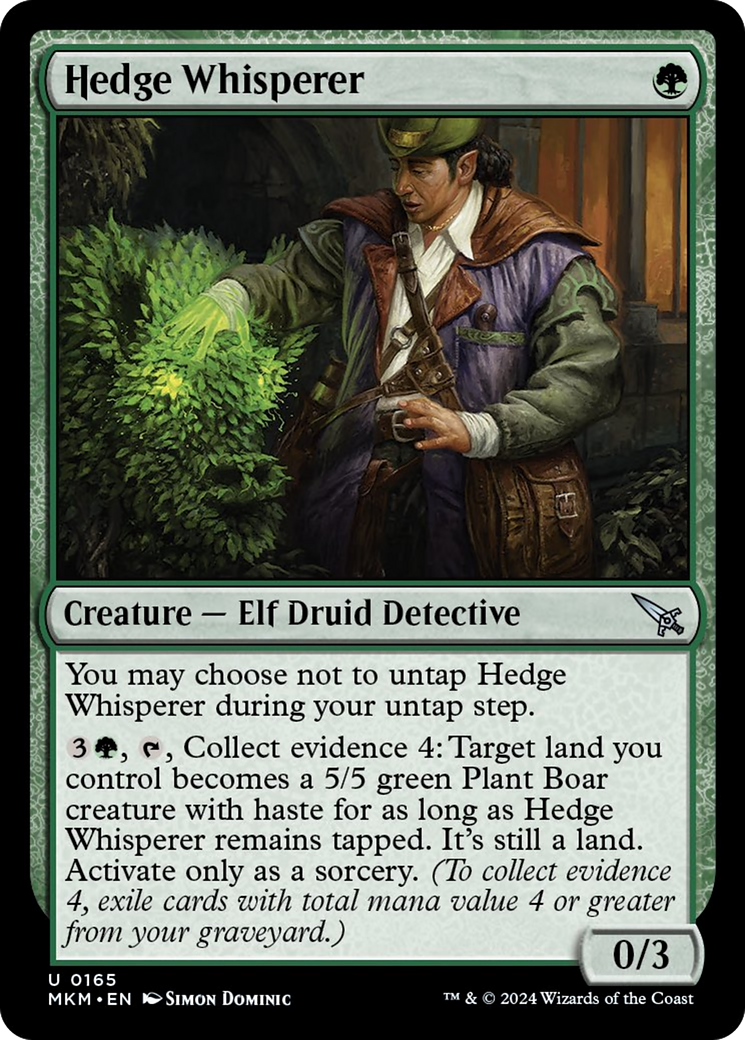 Hedge Whisperer [Murders at Karlov Manor] | Card Citadel