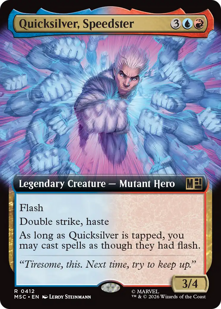 Quicksilver, Speedster (Extended Art) [Marvel Super Heroes Commander] | Card Citadel