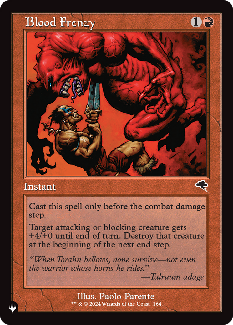 Blood Frenzy [The List] | Card Citadel