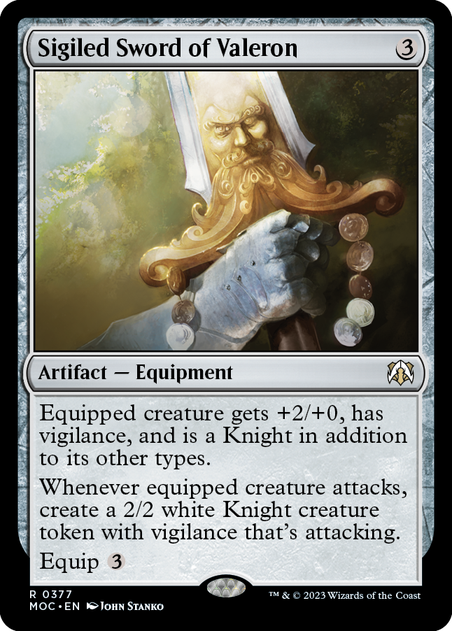 Sigiled Sword of Valeron [March of the Machine Commander] | Card Citadel