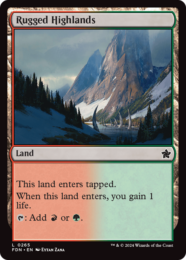 Rugged Highlands [Foundations] | Card Citadel