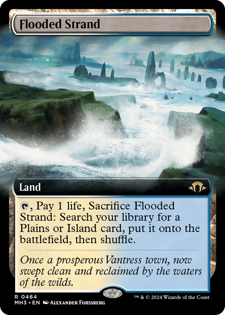 Flooded Strand (Extended Art) [Modern Horizons 3] | Card Citadel