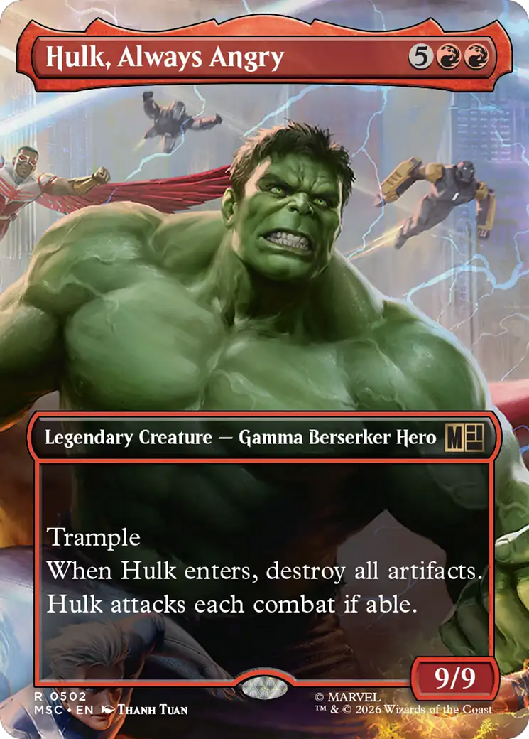 Hulk, Always Angry (Borderless) [Marvel Super Heroes Commander] | Card Citadel