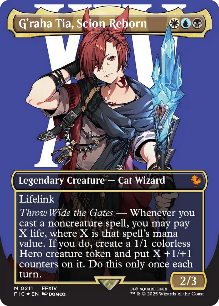 G'raha Tia, Scion Reborn (Borderless) (Surge Foil) [FINAL FANTASY Commander] | Card Citadel
