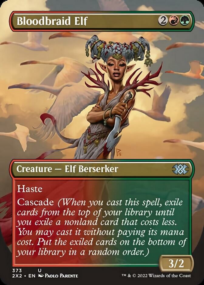 Bloodbraid Elf (Borderless Alternate Art) [Double Masters 2022] | Card Citadel