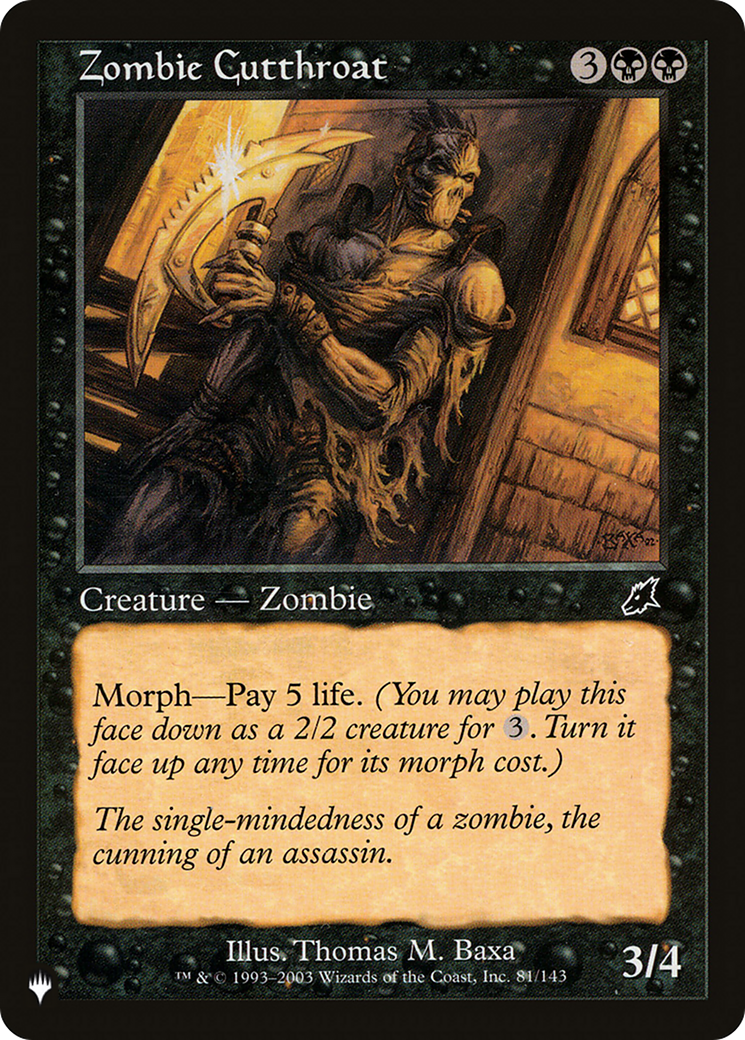 Zombie Cutthroat [The List Reprints] | Card Citadel