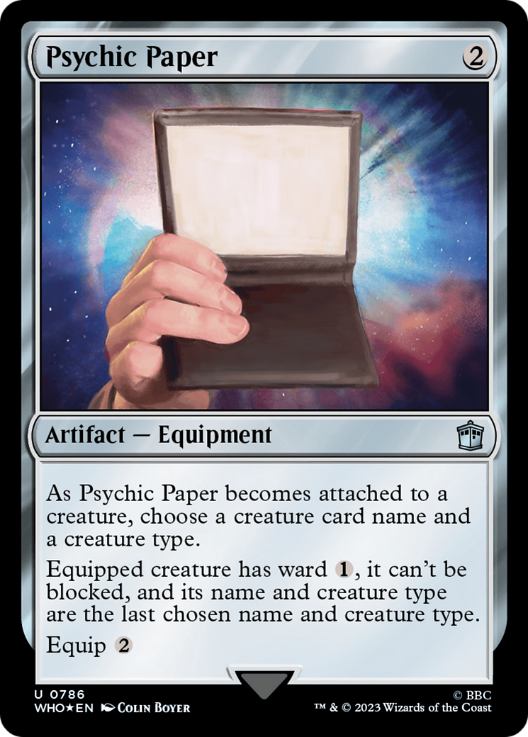 Psychic Paper (Surge Foil) [Doctor Who] | Card Citadel